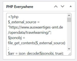 PHP Everywhere Widget